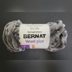 Bernat Velvet Plus Yarn  VAPOR GRAY, 10.5 OZ